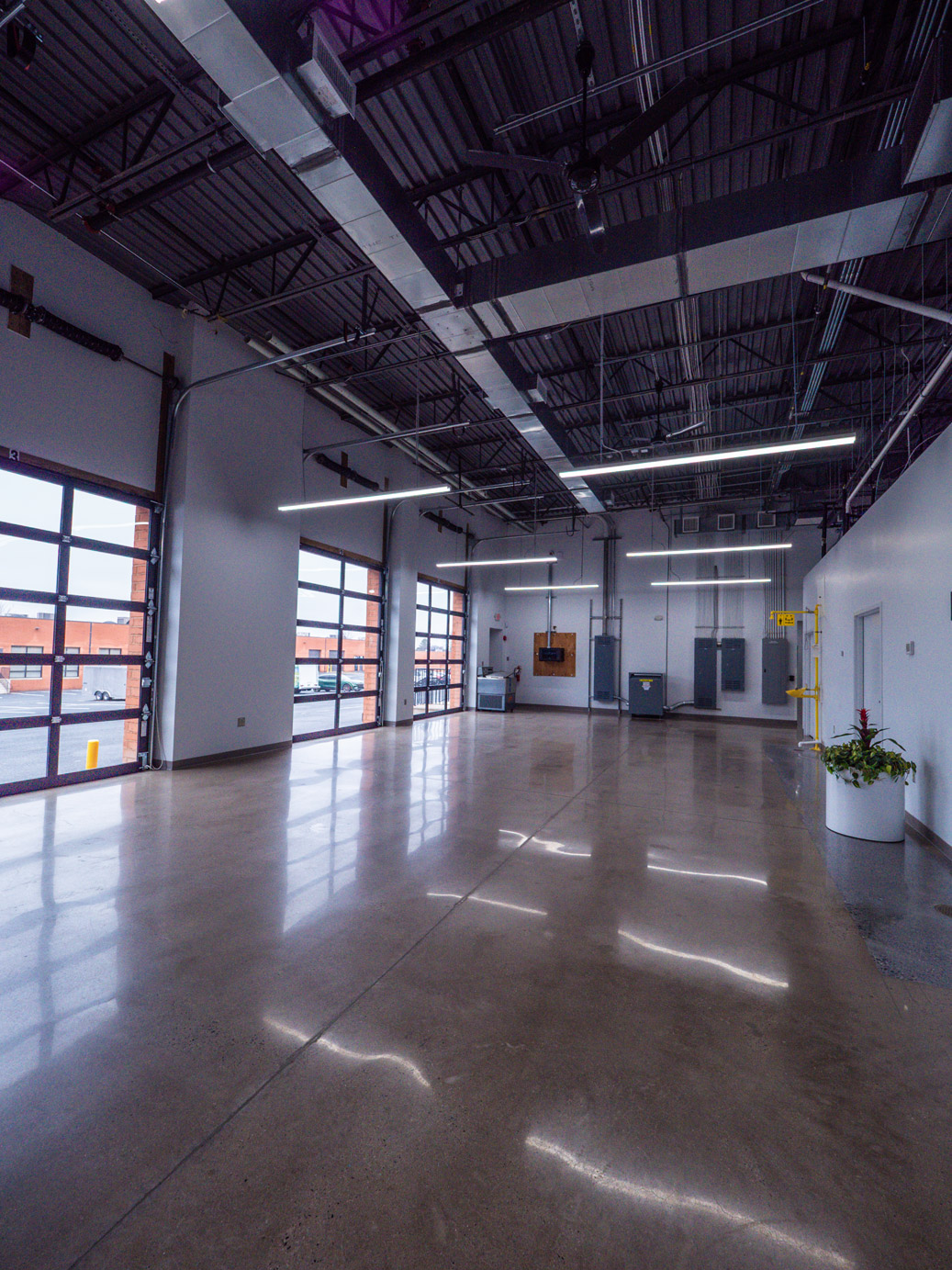 Event space set up for a networking evening
