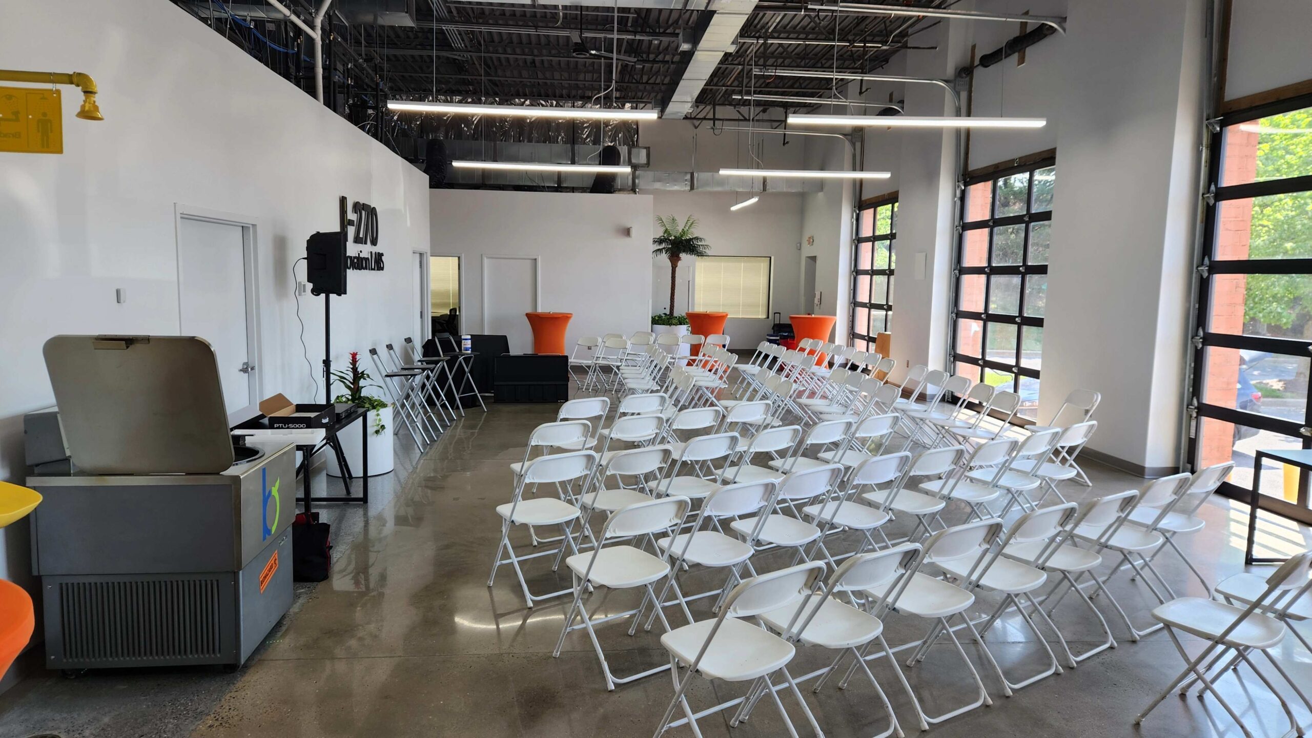 The I-270 Tech Labs event floor is set for a speaker panel