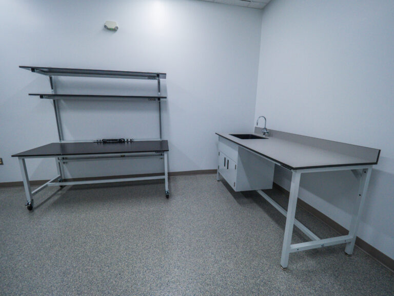 Wet lab bench with sink at I-270 Tech Labs